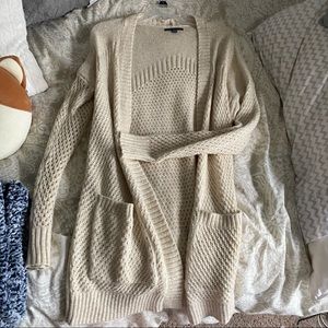 American eagle cream cardigan